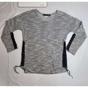 Womens Clothes Head, long sleeve pullover shirt,  grey, Size Small Petite (SP)‎